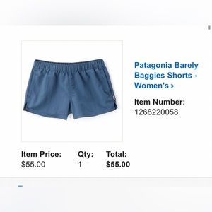 Patagonia Barely Baggies Sz M